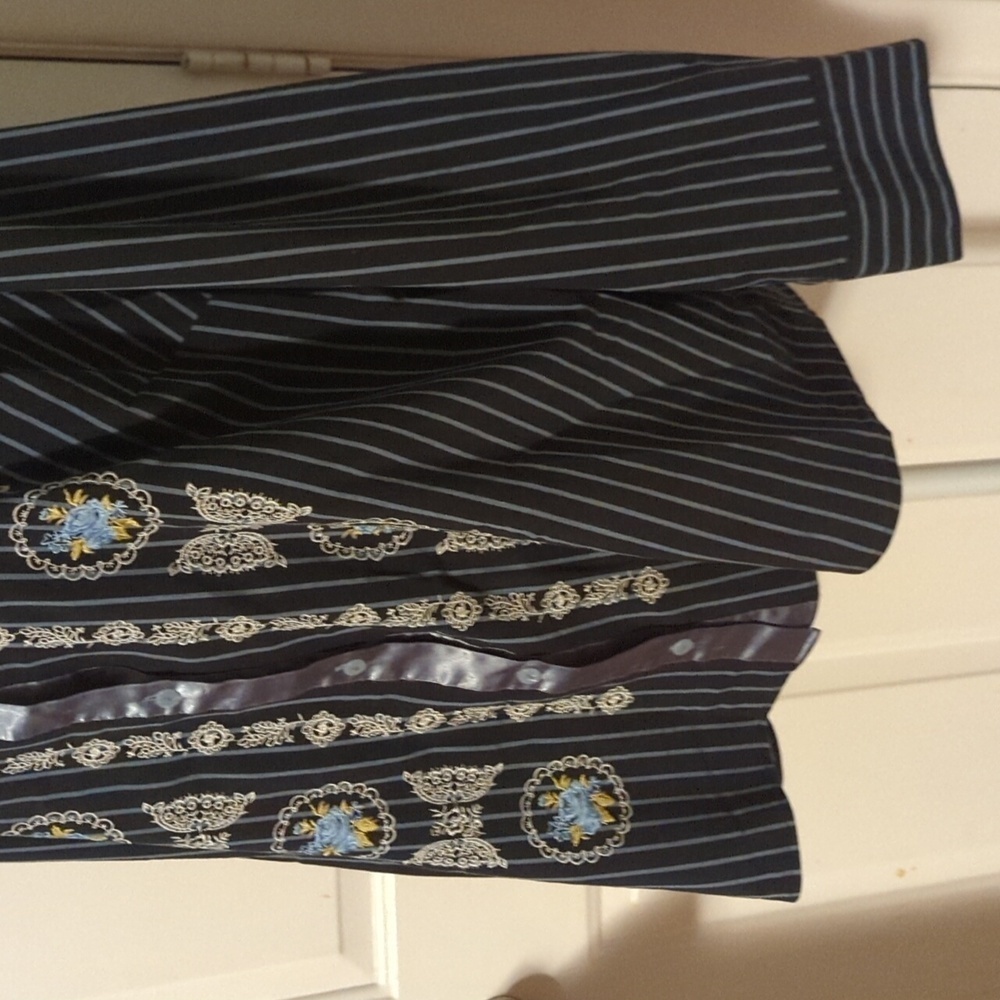 Lane Bryant Pinstriped Long Sleeve Collared Shirt Plus Size Country Western - Picture 3 of 12